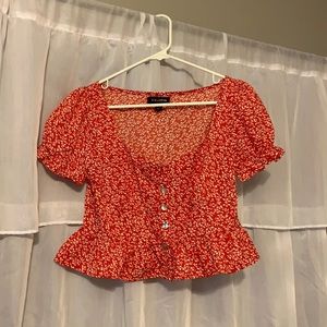 NWOT Nasty Gal Sew You Floral Button-Down Blouse